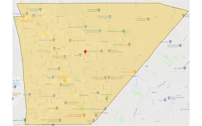 Parkway/Florin Boundary Map